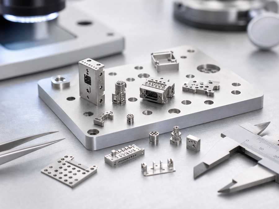 Componentes pequeños de precisión micromecanizados CNC