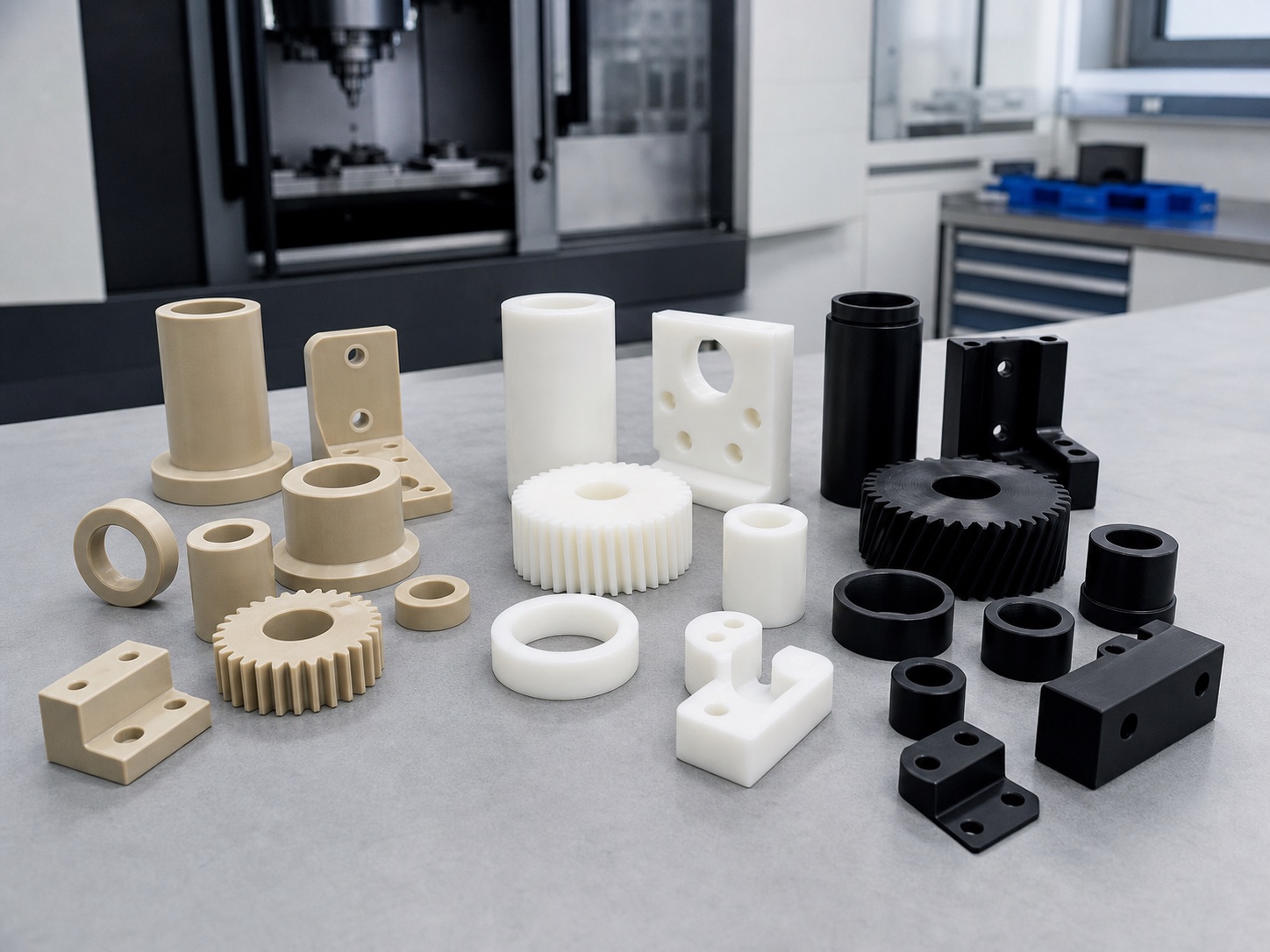 PEEK vs POM vs Nylon para mecanizado CNC: qué plástico elegir
