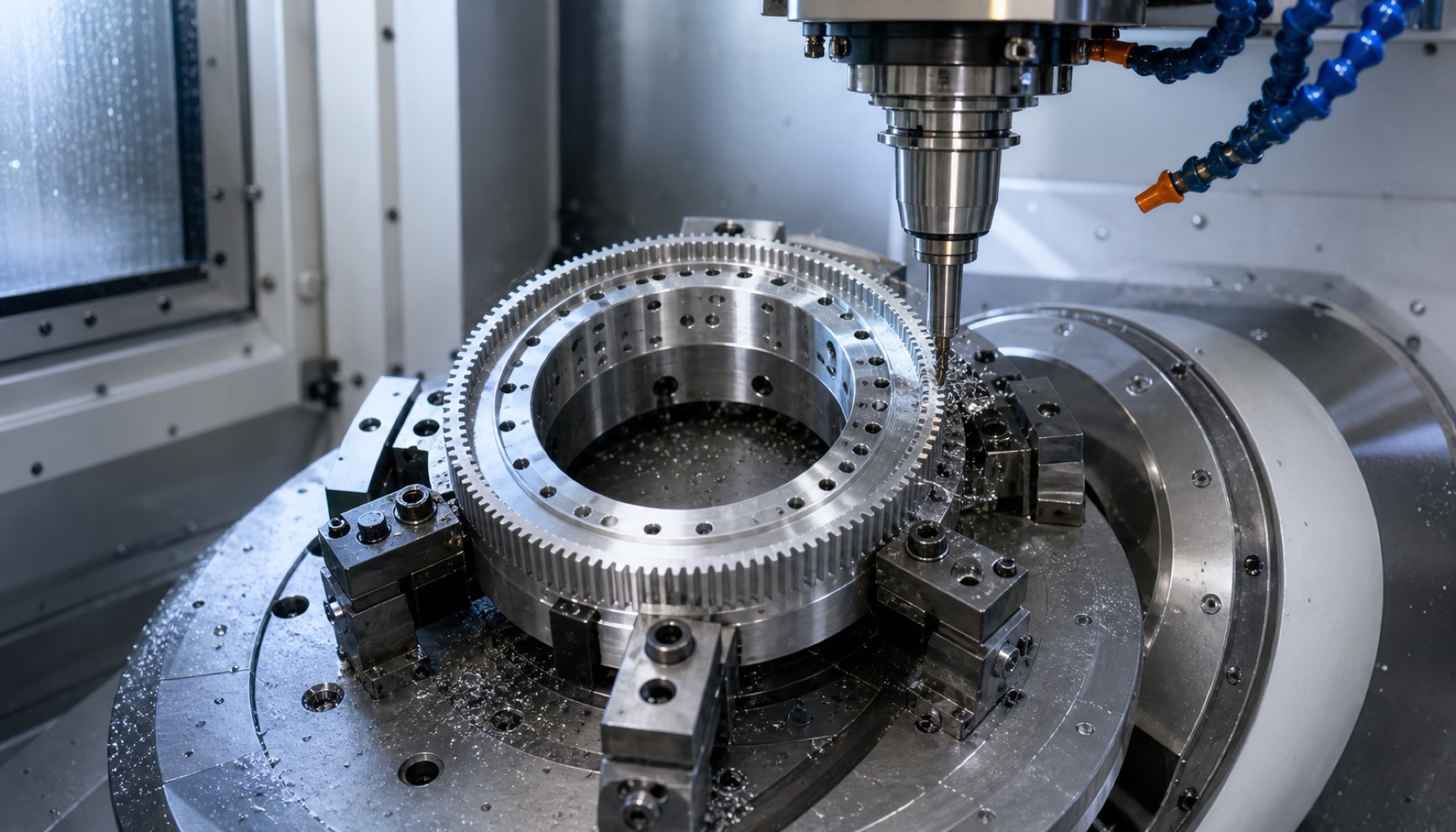 Mecanizado CNC de una corona dentada delgada de flexspline para robot