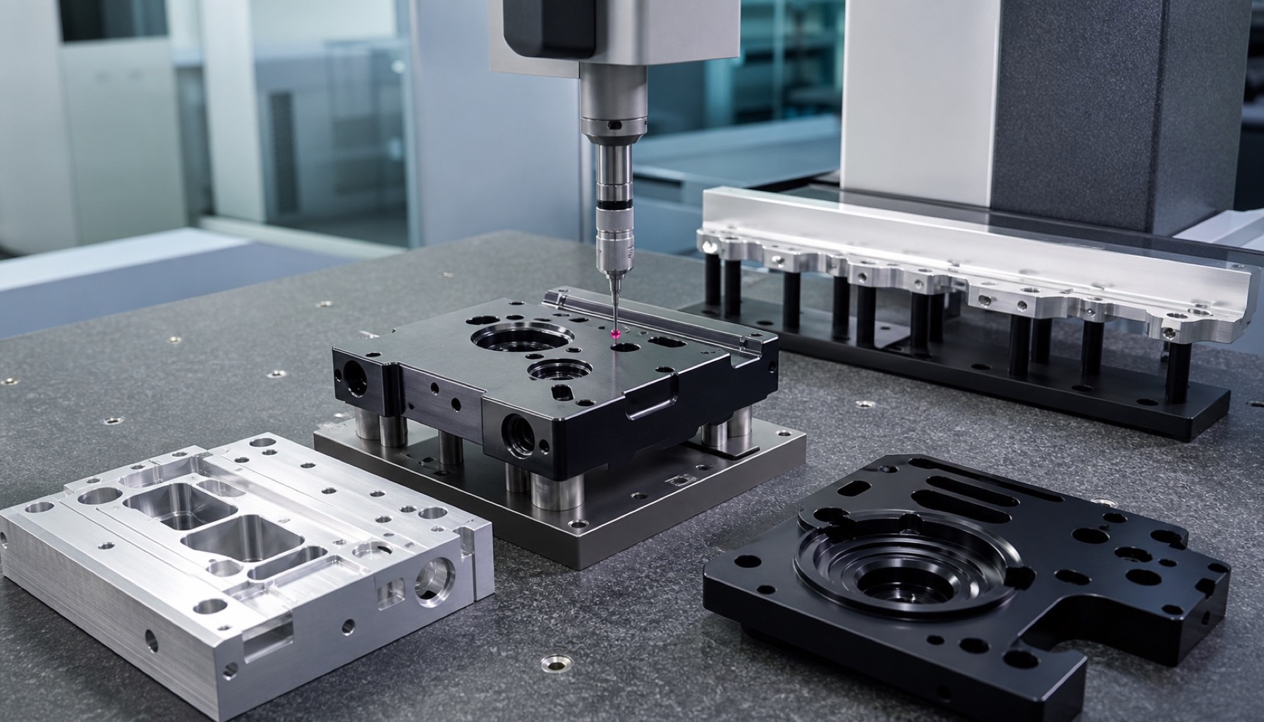 Inspección dimensional de piezas de aluminio anodizado