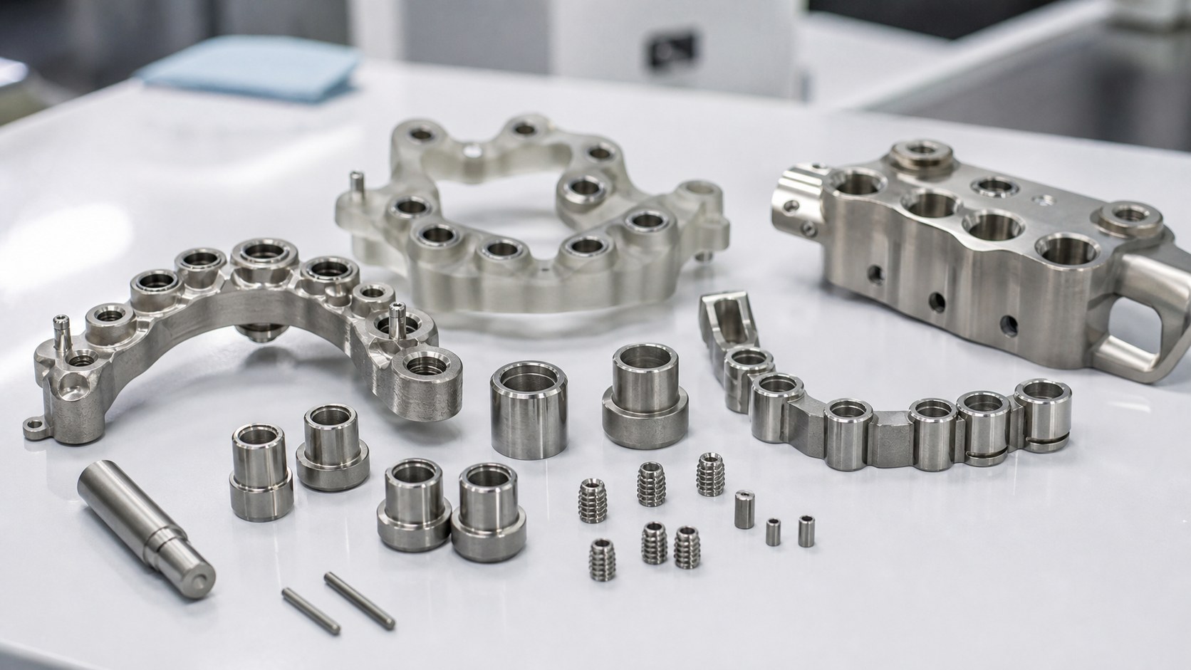 Componentes CNC para guías quirúrgicas de implantes dentales y casquillos