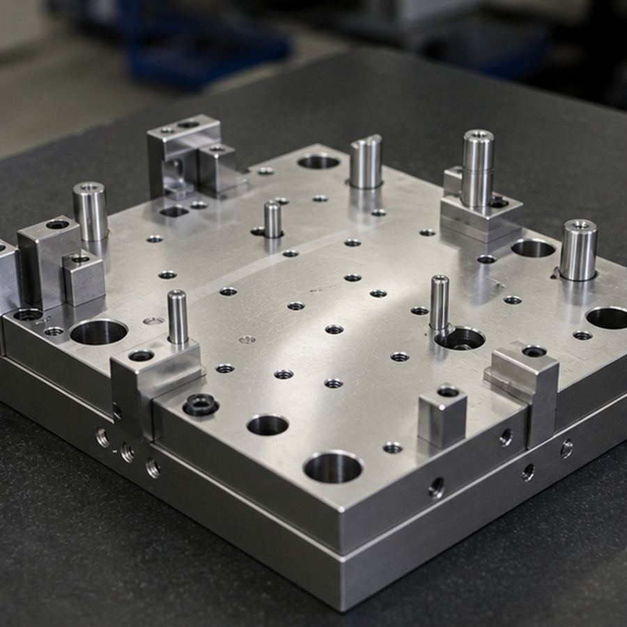 Útil de inspección con muchos agujeros de precisión para control CMM