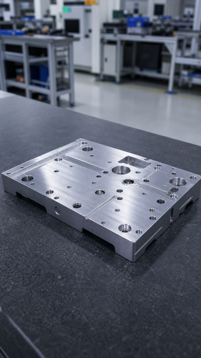 Placa base de precisión con múltiples agujeros de localización y montaje