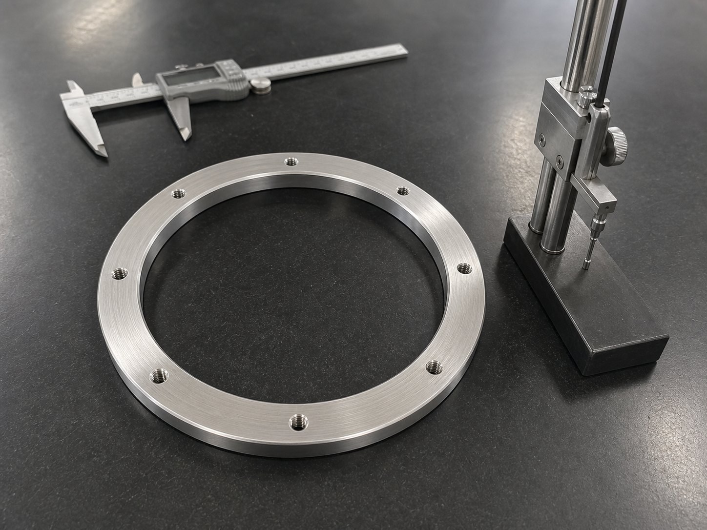 Revision tecnica de mecanizado CNC: Small-Batch Machining Review for a Stainless Steel Annular Flange: Critical Dimensions,