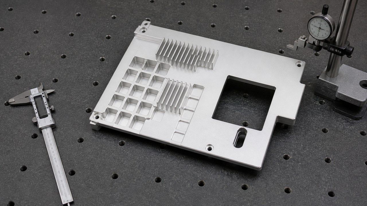 Revision tecnica de mecanizado CNC: Small-Batch Machining Review for a Finned Plate Guard: Hole-Slot Relationships, Setup