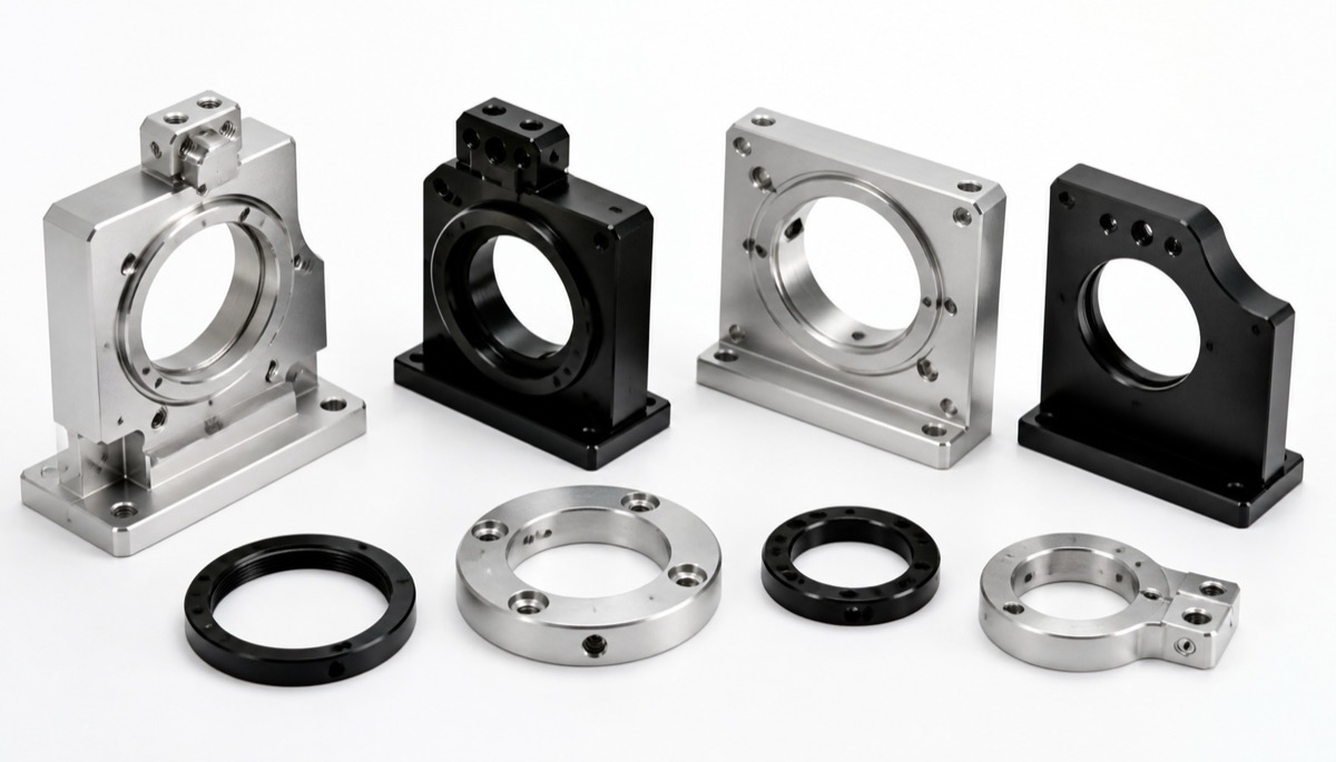 Soportes y anillos opticos de precision para posicionamiento estable de lentes