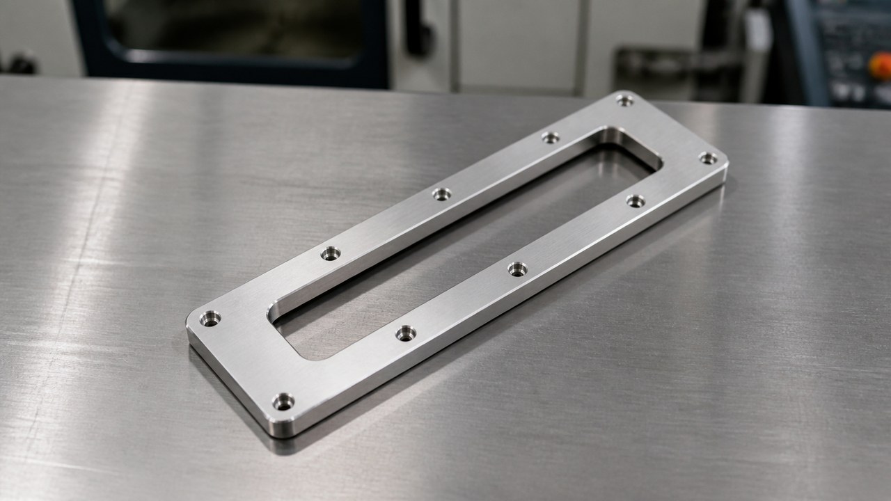Mecanizado prototipo de una brida rectangular de ventana de observacion