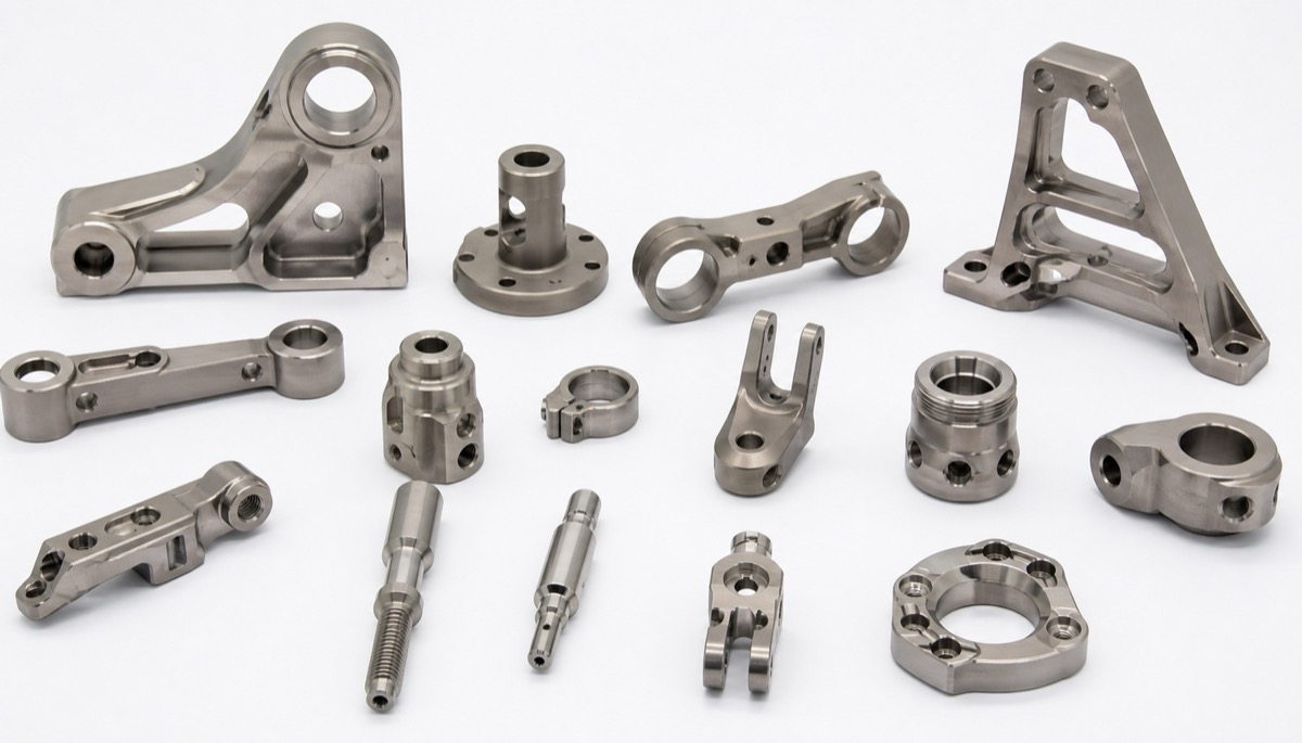 Componentes CNC de titanio y metales especiales para robotica y equipos