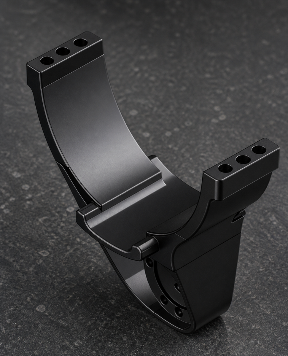 Bieleta curva de cintura en aluminio 6061-T6 para montaje de robot humanoide