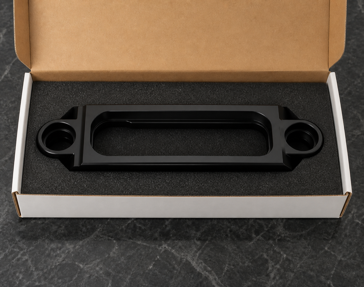 Embalaje protegido para brazo de enlace ligero anodizado negro