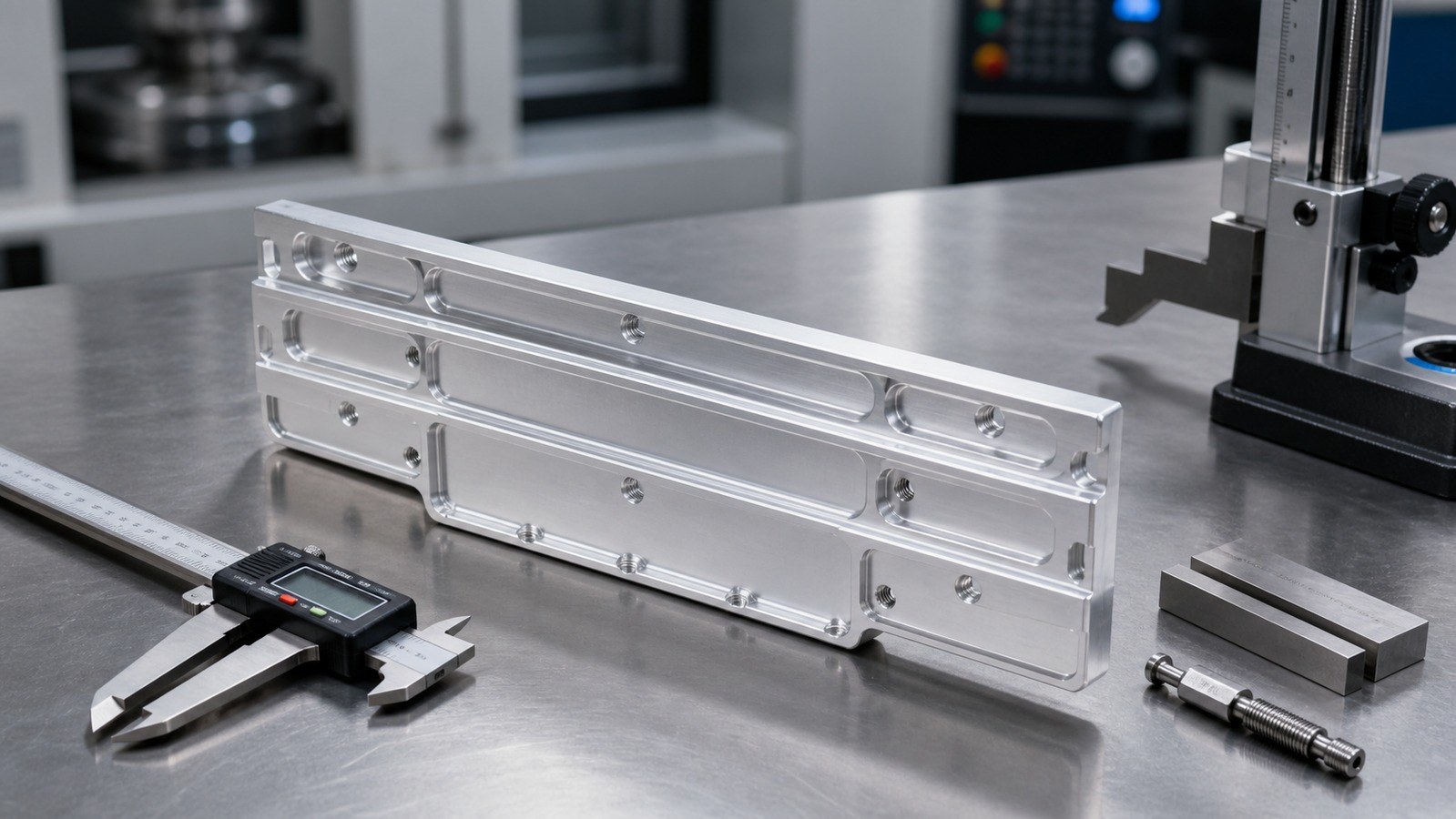 Revision tecnica de mecanizado CNC: Trial Machining Review of an Aluminum Power-Supply Base with Slide Features
