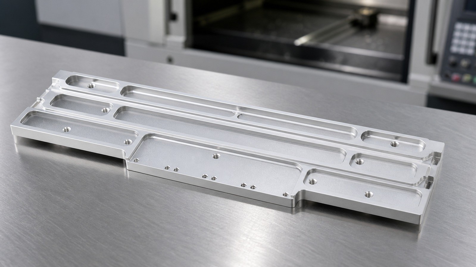 Revision tecnica de mecanizado CNC: Trial Machining Review of an Aluminum Power-Supply Base with Slide Features
