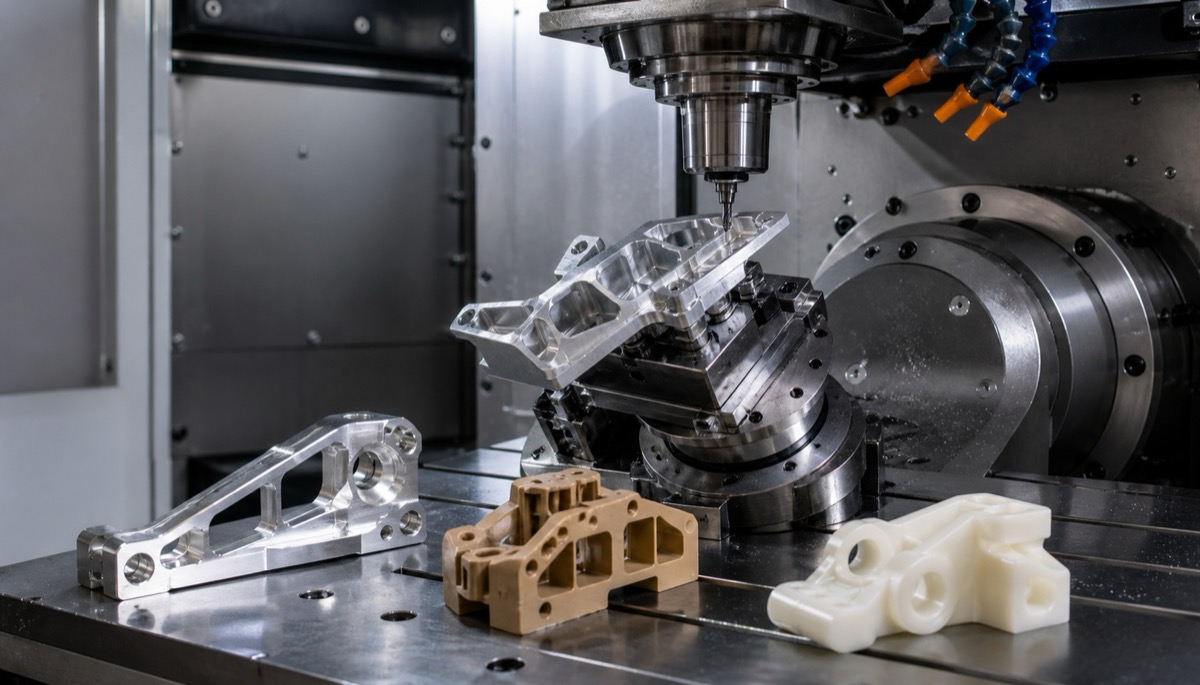 Mecanizado CNC de piezas ligeras roboticas en aluminio y plasticos tecnicos