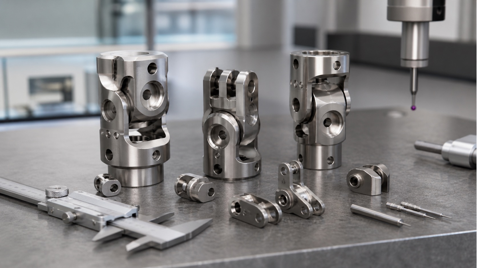 Precision-machined surgical robotic wrist joint components