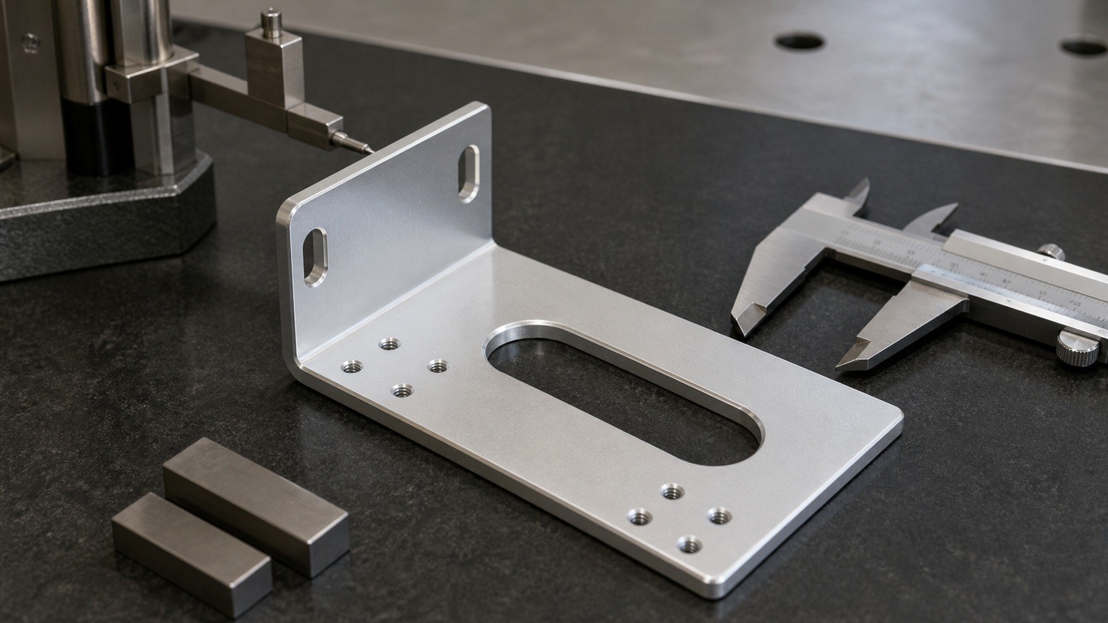 Revision tecnica de mecanizado CNC: Machining Case for a Bent Hanger Bracket in Custom Automation Assembly Equipment: Hole-Slot
