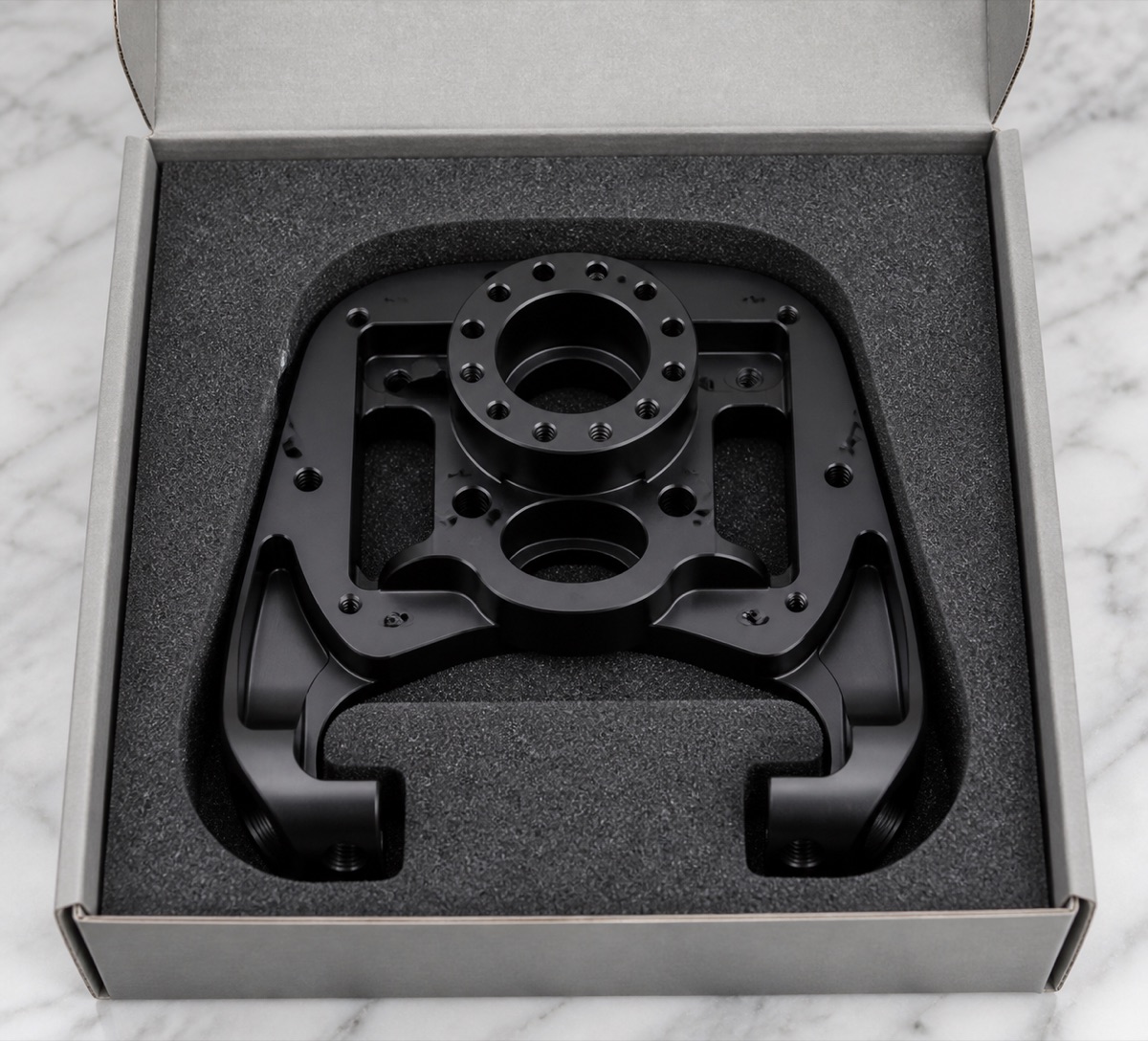 Embalaje de espuma para conjunto de bieleta de cintura anodizado negro