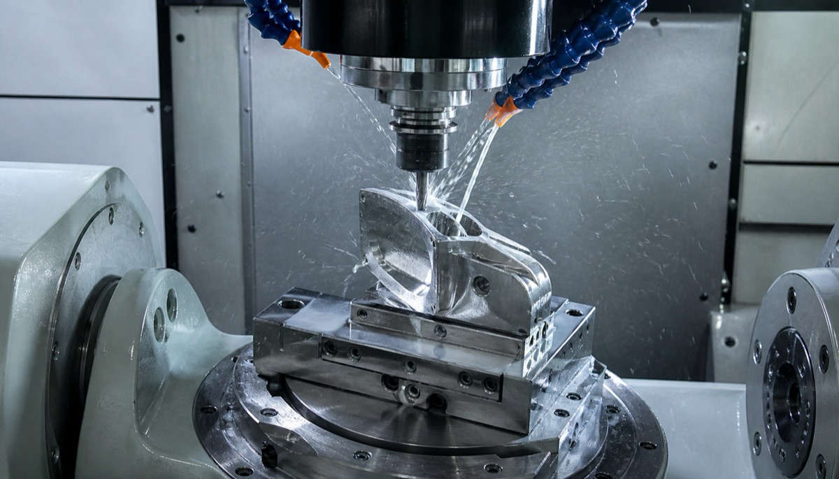 Mecanizado CNC de un componente de precision para equipos medicos y de ciencias de la vida