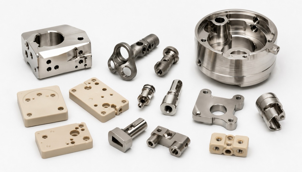 Componentes de precision en metal y plastico tecnico para equipos de ciencias de la vida