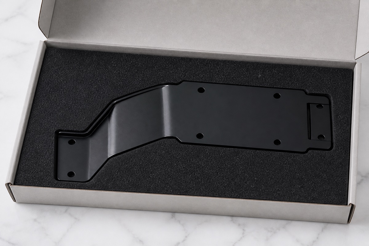 Embalaje de espuma para soporte PCB largo delgado anodizado negro