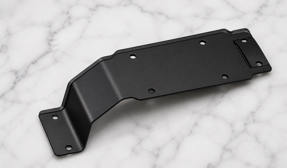 Soporte PCB de cintura 6061-T6 anodizado negro para robot humanoide con desplazamiento de altura y agujeros