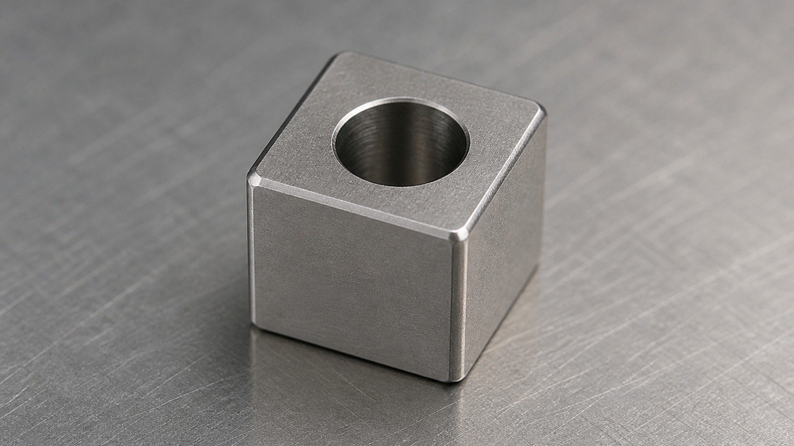 Caso de mecanizado prototipo de un bloque limitador cuadrado 316L para equipo automatizado