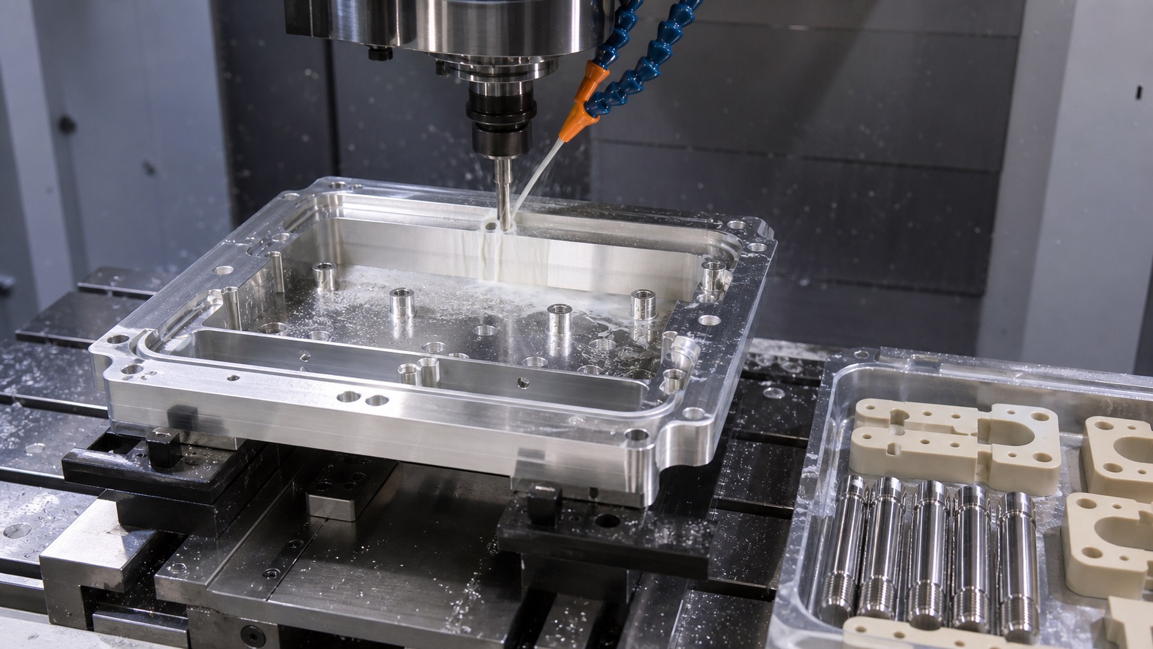 CNC machining process for a medical equipment aluminum housing plate