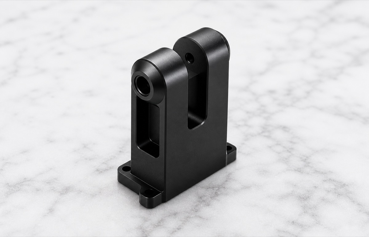 Soporte compacto de pie de robot humanoide 6061-T6 anodizado negro