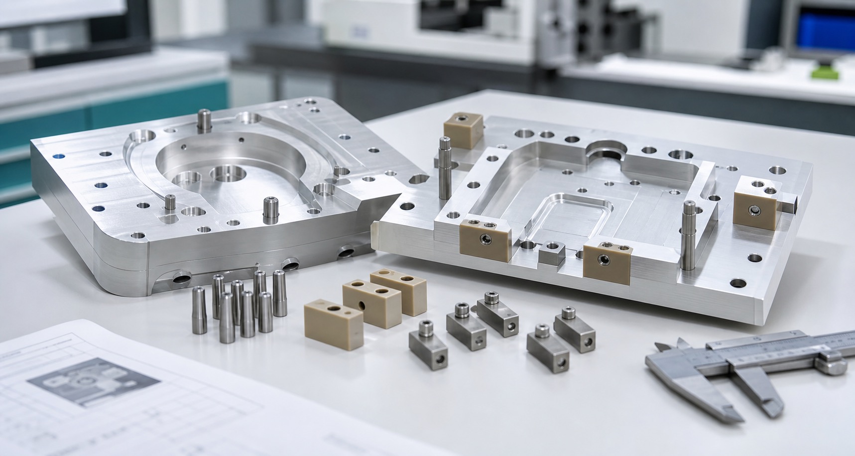 Mecanizado CNC de utillajes de calibración para sondas de ultrasonido médico