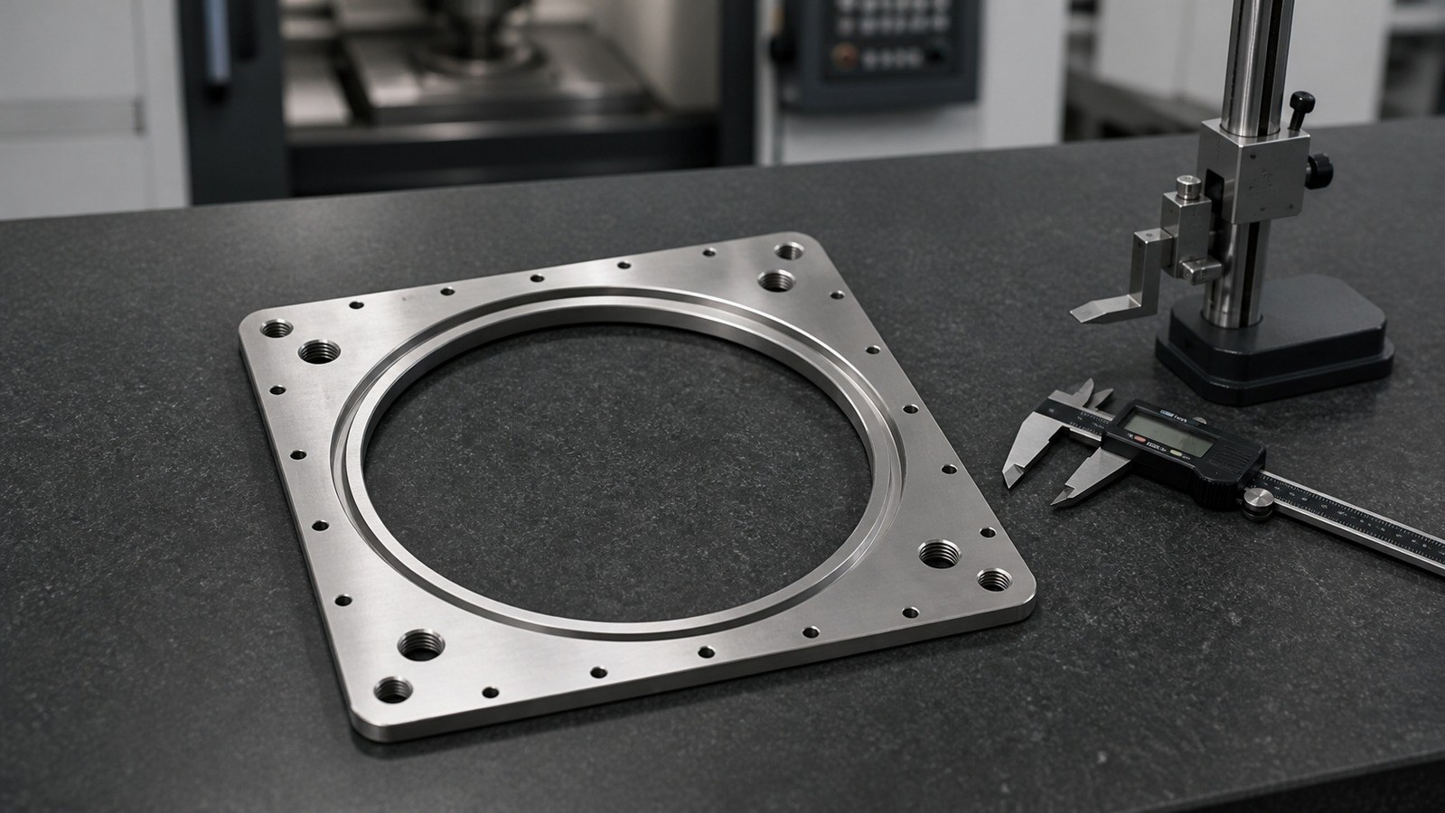 Revision tecnica de mecanizado CNC: Machining Risks in a Rectangular Ring Adapter Plate for Custom Automation Assembly Equipment