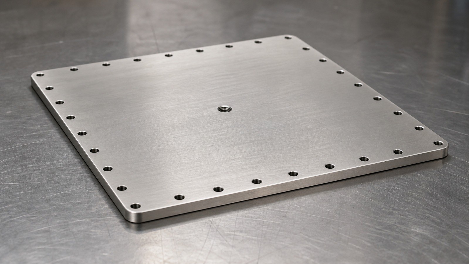 Revision tecnica de mecanizado CNC: Prototype Machining of a Square Bottom Cover Plate for Custom Automation Assembly Equipment