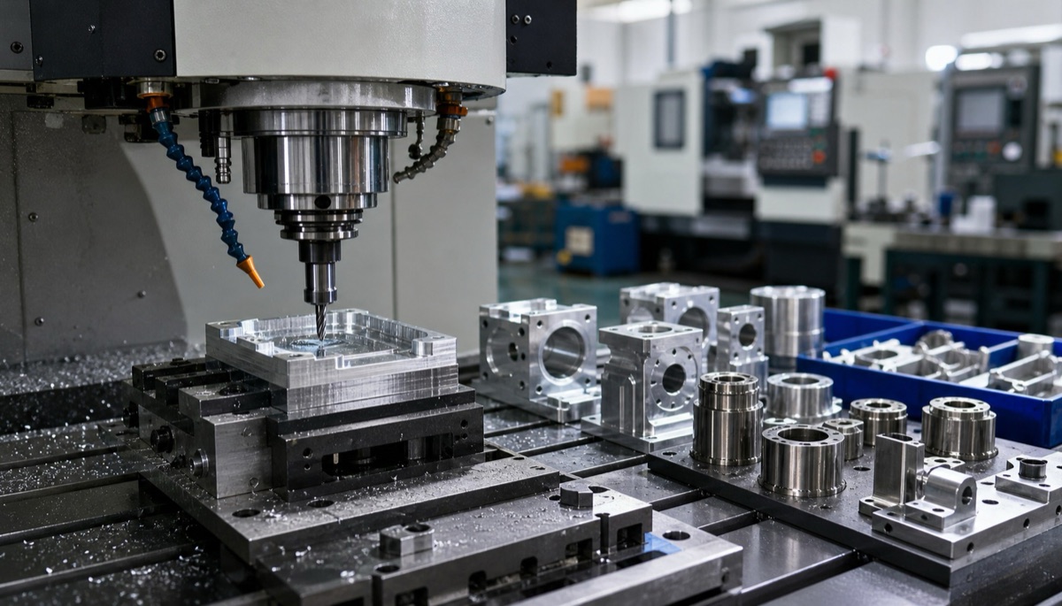 Mecanizado CNC de piezas mecanicas en lotes pequenos en taller de precision
