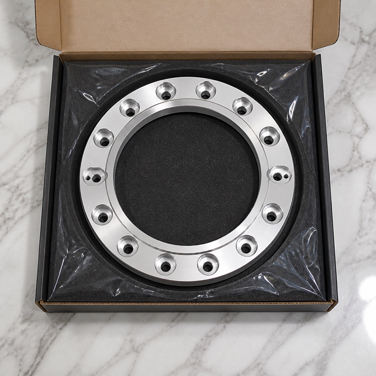 Embalaje protegido para brida anular fija 6061-T6 de brazo robotico