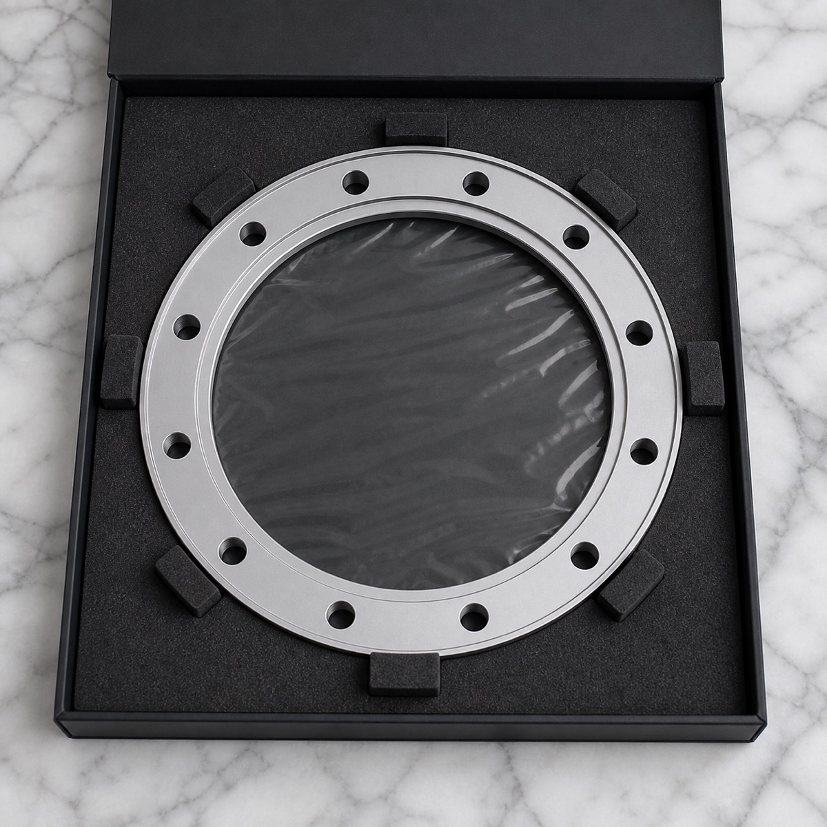 Embalaje individual protegido para soporte anular de retencion 6061-T6 de pared delgada
