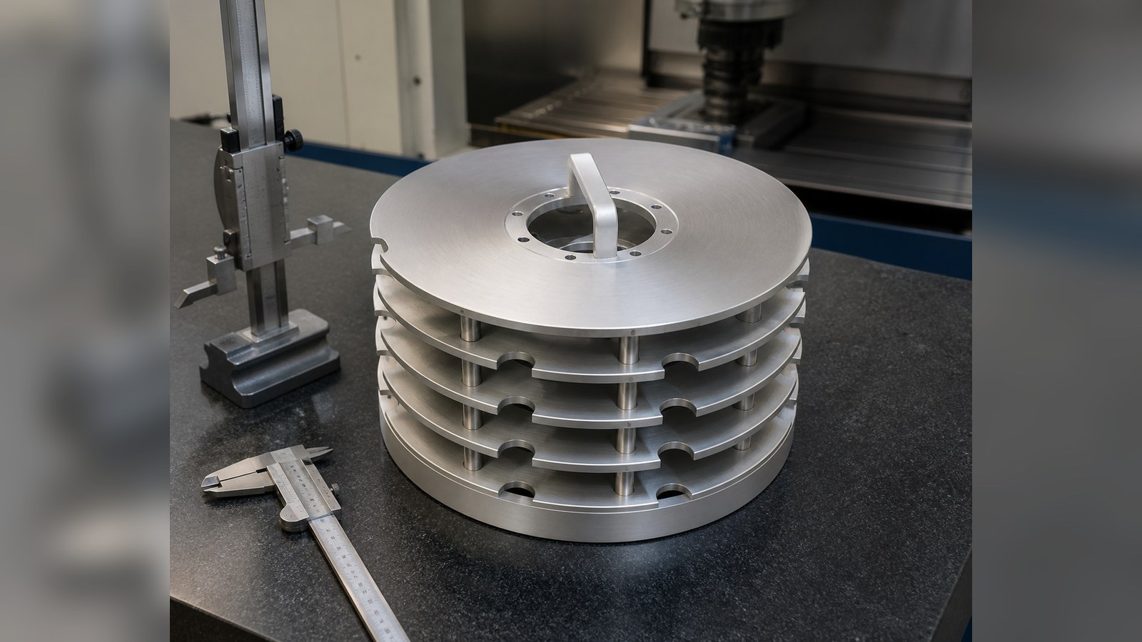 Revision tecnica de mecanizado CNC: How to Control Hole Relationships and Burrs When Machining a Multilayer Disc Carrier for