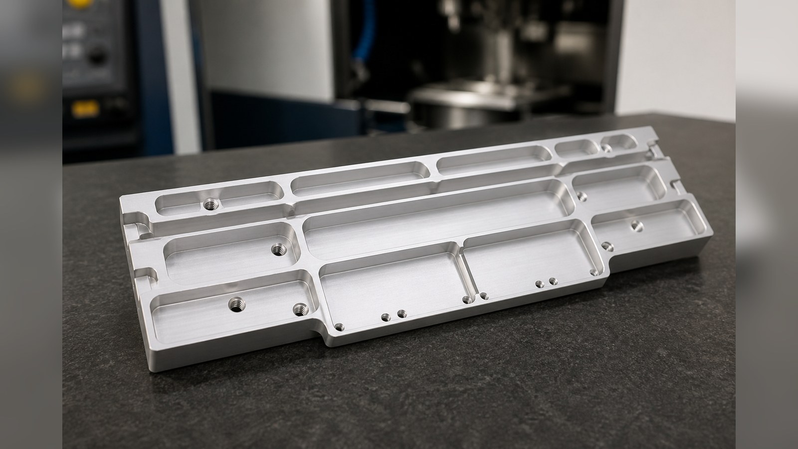 Revision tecnica de mecanizado CNC: Trial Machining of an Aluminum Slide Structure for Communication Power Modules: Hole-Slot