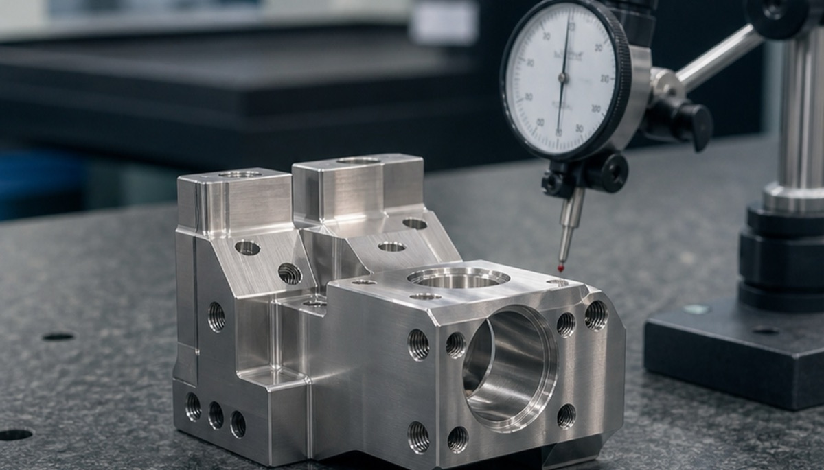 Configuración de inspección para un prototipo CNC personalizado de una pieza