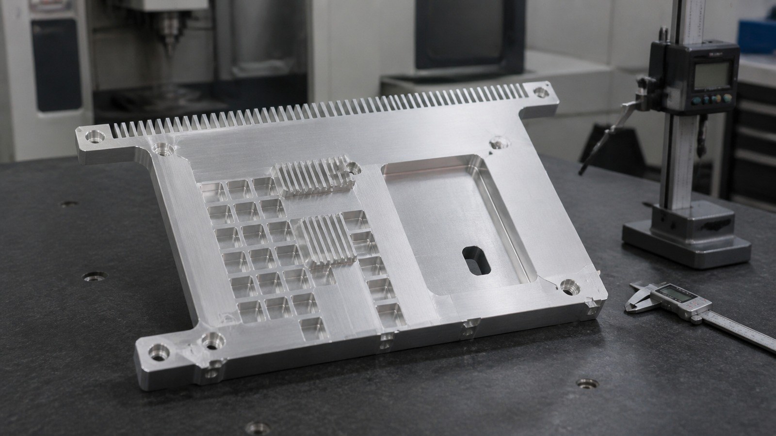 Revision tecnica de mecanizado CNC: Low-Volume Machining Review of a Plate-Type Heat-Dissipation Guard for Electronic Modules: