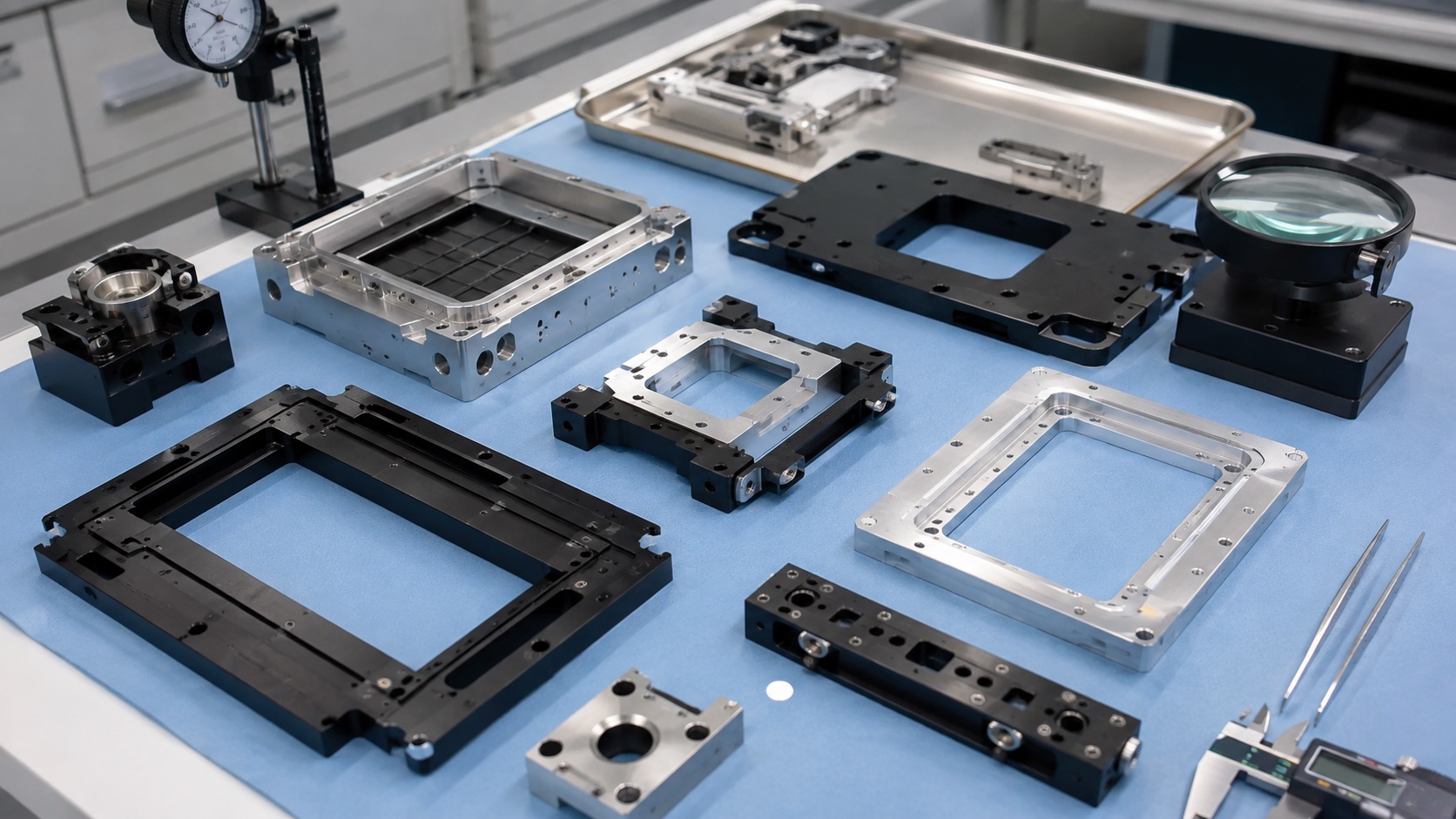 Mecanizado CNC de piezas para equipos de imagen médica: marcos de detector CT, soportes de colimador y portadores de sensores
