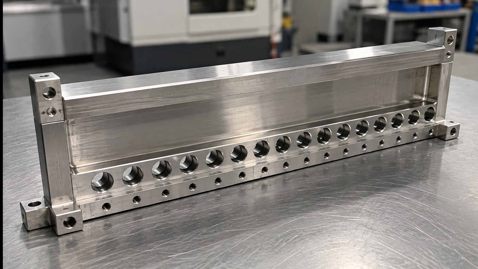 Revision tecnica de mecanizado CNC: Long Frame Prototyping for Custom Automation Assembly Equipment: Planning Hole-and-Slot
