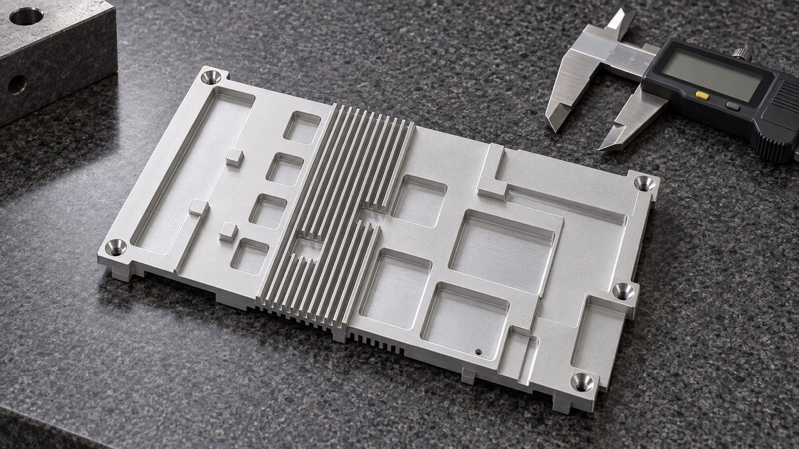 Revision de mecanizado CNC para disipadores de calor de aluminio en modulos electronicos