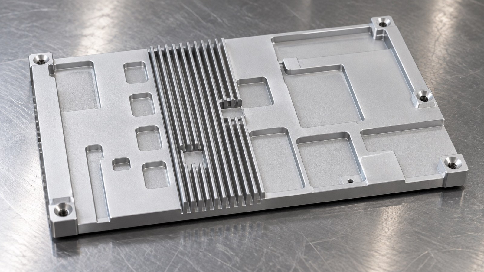 Revision de mecanizado CNC para disipadores de calor de aluminio en modulos electronicos