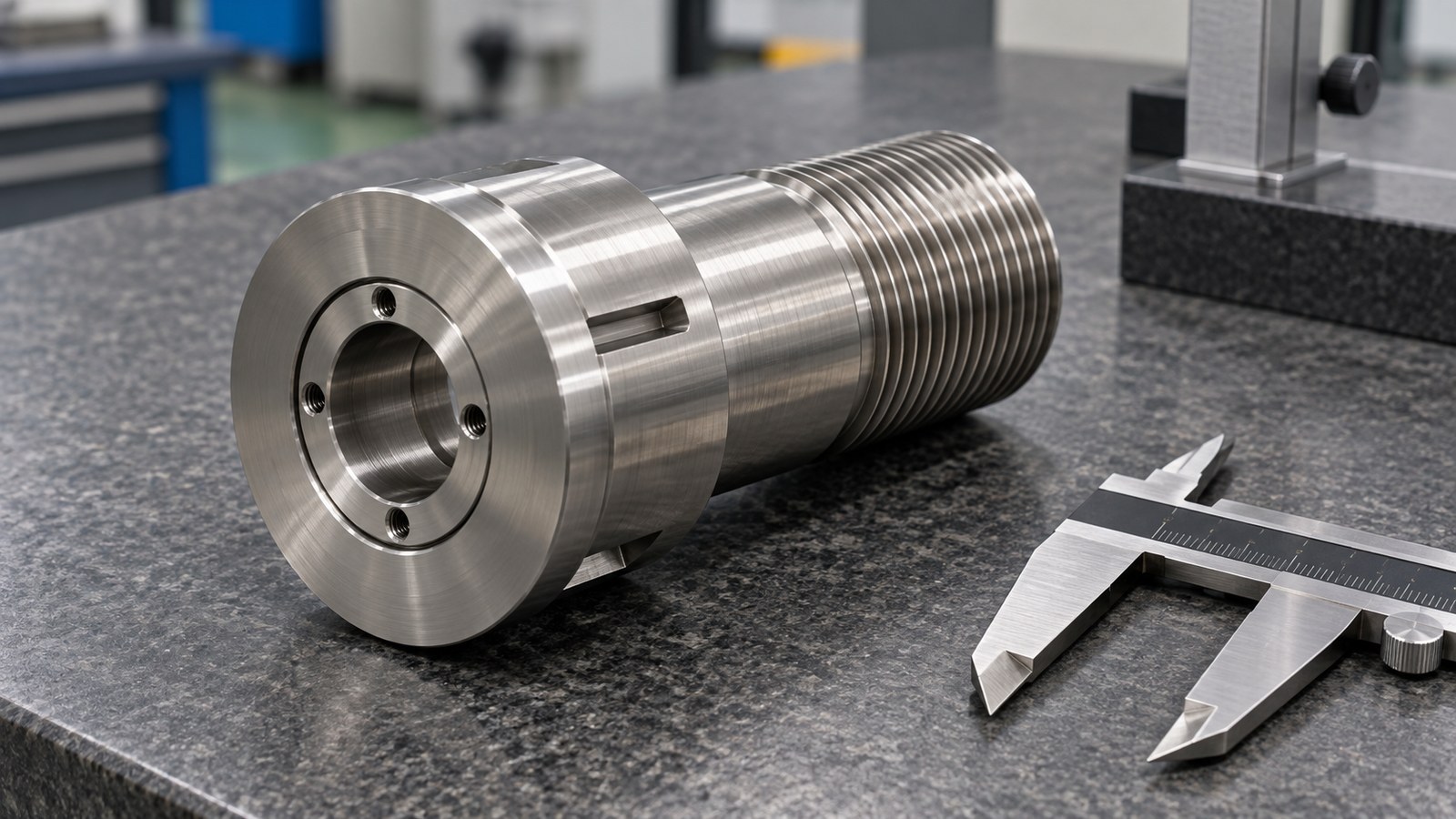 Revision de mecanizado de un manguito hueco escalonado con rosca exterior para equipos de automatizacion