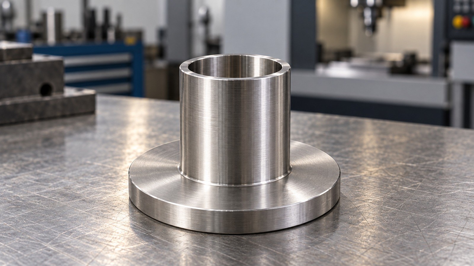 Revision de mecanizado de un cilindro con brida para equipos de inspeccion de semiconductores