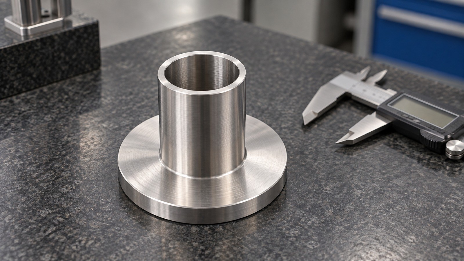 Revision de mecanizado de un cilindro con brida para equipos de inspeccion de semiconductores