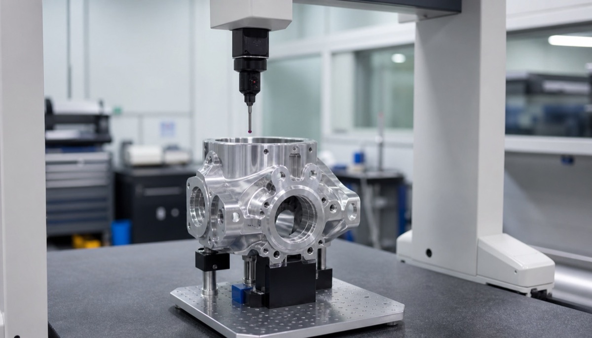 Inspección CMM de piezas de precisión para robots industriales