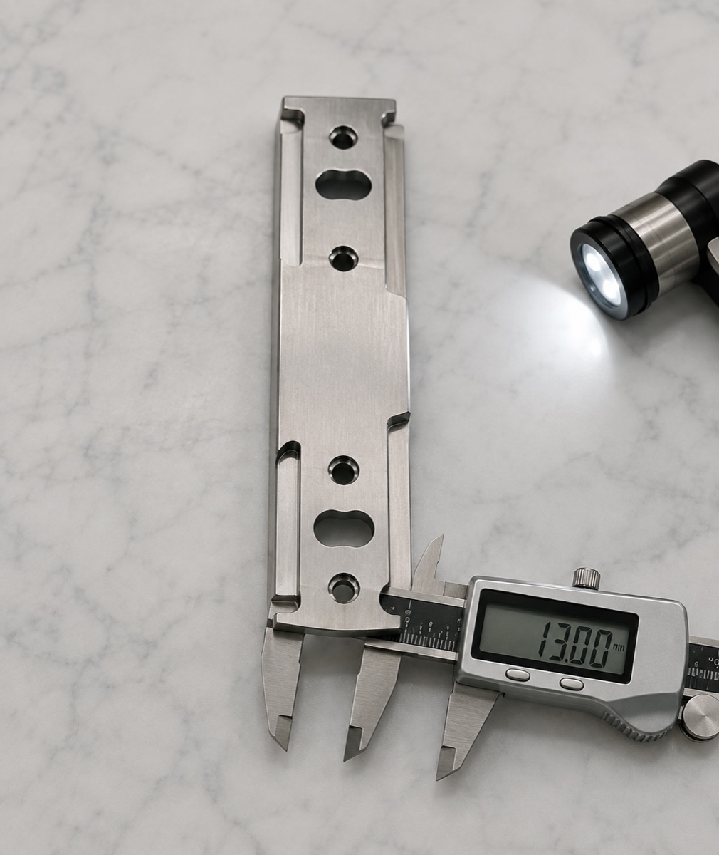 Inspección de anchura y bordes del protector inoxidable